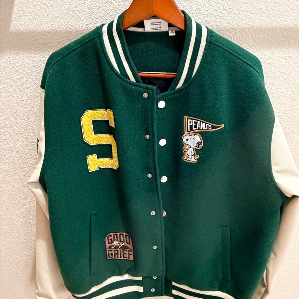 Aeropostale Green Peanuts Jacket